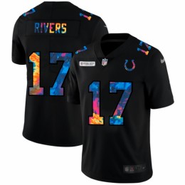 Indianapolis Indianapolis Colts #17 Philip Rivers Men's Multi-Color Black 2020 NFL Crucial Catch Vapor Untouchable Limited Jersey