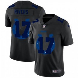 Indianapolis Indianapolis Colts #17 Philip Rivers Men's Team Logo Dual Overlap Limited NFL Jersey Black Men's
