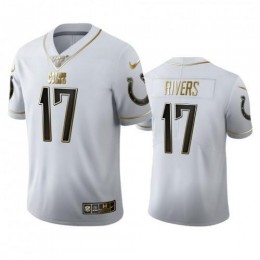 Indianapolis Indianapolis Colts #17 Philip Rivers Men's White Golden Edition Vapor Limited NFL 100 Jersey