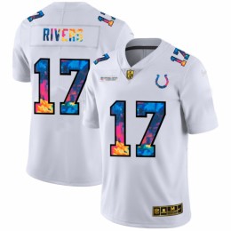 Indianapolis Indianapolis Colts #17 Philip Rivers Men's White Multi-Color 2020 NFL Crucial Catch Limited NFL Jersey