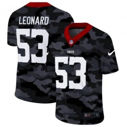 Indianapolis Indianapolis Colts #53 Darius Leonard Men's 2020 Black CAMO Vapor Untouchable Limited Stitched NFL Jersey