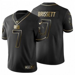 Indianapolis Indianapolis Colts #7 Jacoby Brissett Men's Black Golden Limited NFL 100 Jersey