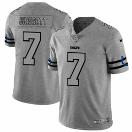 Indianapolis Indianapolis Colts #7 Jacoby Brissett Men's Gray Gridiron II Vapor Untouchable Limited NFL Jersey