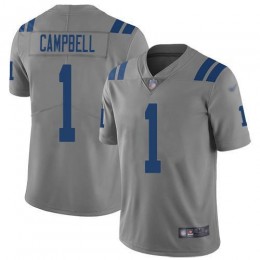 Colts #1 Parris Campbell Gray Men's Stitched NFL Limited Inverted Legend Jersey