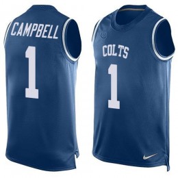 Colts #1 Parris Campbell Royal Blue Team Color Men's Stitched NFL Limited Tank Top Jersey
