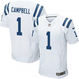 Colts #1 Parris Campbell White Men's Stitched NFL Elite Jersey