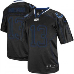 Colts #13 T.Y. Hilton Lights Out Black Men's Stitched NFL Elite Jersey