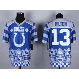 Colts #13 T.Y. Hilton Royal Blue Men's Stitched NFL Elite Noble Fashion Jersey