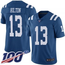 Colts #13 T.Y. Hilton Royal Blue Team Color Men's Stitched NFL 100th Season Vapor Limited Jersey