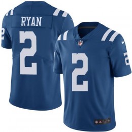 Colts #2 Matt Ryan Royal Blue Men's Stitched NFL Limited Rush Jersey