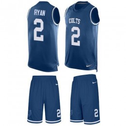 Colts #2 Matt Ryan Royal Blue Team Color Men's Stitched NFL Limited Tank Top Suit Jersey