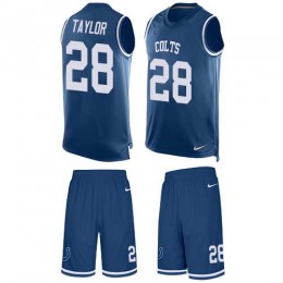 Colts #28 Jonathan Taylor Royal Blue Team Color Men's Stitched NFL Limited Tank Top Suit Jersey