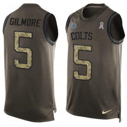 Colts #5 Stephon Gilmore Green Men's Stitched NFL Limited Salute To Service Tank Top Jersey