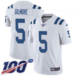 Colts #5 Stephon Gilmore White Men's Stitched NFL 100th Season Vapor Limited Jersey