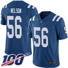 Colts #56 Quenton Nelson Royal Blue Team Color Men's Stitched NFL 100th Season Vapor Limited Jersey