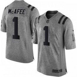 Indianapolis Colts #1 Pat McAfee Gray Men's Stitched NFL Limited Gridiron Gray Jersey