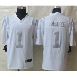 Indianapolis Colts #1 Pat McAfee White Men's Stitched NFL Limited Platinum Jersey