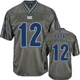 Indianapolis Colts #12 Andrew Luck Grey Men's Stitched NFL Elite Vapor Jersey