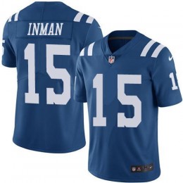 Indianapolis Colts #15 Dontrelle Inman Royal Blue Men's Stitched NFL Limited Rush Jersey