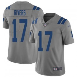 Indianapolis Colts #17 Philip Rivers Gray Men's Stitched NFL Limited Inverted Legend Jersey