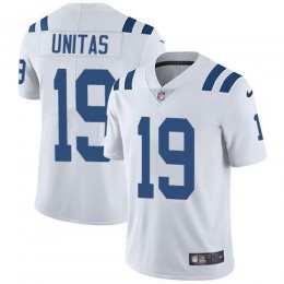 Indianapolis Colts #19 Johnny Unitas White Men's Stitched NFL Vapor Untouchable Limited Jersey