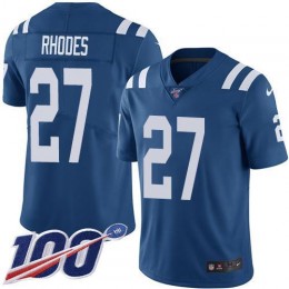Indianapolis Colts #27 Xavier Rhodes Royal Blue Team Color Men's Stitched NFL 100th Season Vapor Untouchable Limited Jersey