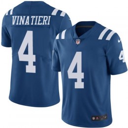 Indianapolis Colts #4 Adam Vinatieri Royal Blue Men's Stitched NFL Limited Rush Jersey