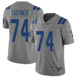 Indianapolis Colts #74 Anthony Castonzo Gray Men's Stitched NFL Limited Inverted Legend Jersey