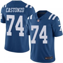 Indianapolis Colts #74 Anthony Castonzo Royal Blue Men's Stitched NFL Limited Rush Jersey