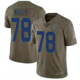 Indianapolis Colts #78 Ryan Kelly Olive Men's Stitched NFL Limited 2017 Salute to Service Jersey