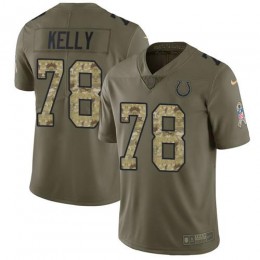 Indianapolis Colts #78 Ryan Kelly Olive/Camo Men's Stitched NFL Limited 2017 Salute To Service Jersey
