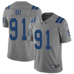 Indianapolis Colts #91 Sheldon Day Gray Men's Stitched NFL Limited Inverted Legend Jersey