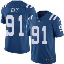 Indianapolis Colts #91 Sheldon Day Royal Blue Men's Stitched NFL Limited Rush Jersey