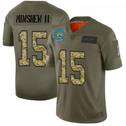 Jacksonville Jacksonville Jaguars #15 Gardner Minshew II Men's 2019 Olive Camo Salute To Service Limited NFL Jersey