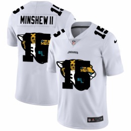 Jacksonville Jacksonville Jaguars #15 Gardner Minshew II White Men's Team Logo Dual Overlap Limited NFL Jersey