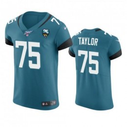 Jacksonville Jacksonville Jaguars #75 Jawaan Taylor Teal 25th Season Vapor Elite Stitched NFL Jersey
