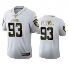 Jacksonville Jacksonville Jaguars #93 Calais Campbell Men's White Golden Edition Vapor Limited NFL 100 Jersey