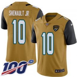 Jacksonville Jaguars #10 Laviska Shenault Jr. Gold Men's Stitched NFL Limited Rush 100th Season Jersey