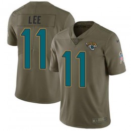 Jacksonville Jaguars #11 Marqise Lee Olive Men's Stitched NFL Limited 2017 Salute to Service Jersey
