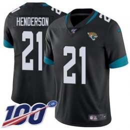 Jacksonville Jaguars #21 C.J. Henderson Black Team Color Men's Stitched NFL 100th Season Vapor Untouchable Limited Jersey
