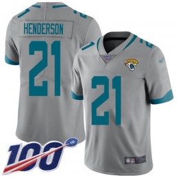 Jacksonville Jaguars #21 C.J. Henderson Silver Men's Stitched NFL Limited Inverted Legend 100th Season Jersey
