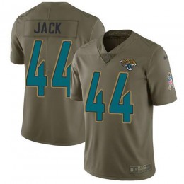 Jacksonville Jaguars #44 Myles Jack Olive Men's Stitched NFL Limited 2017 Salute to Service Jersey
