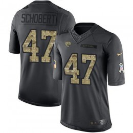 Jacksonville Jaguars #47 Joe Schobert Black Men's Stitched NFL Limited 2016 Salute to Service Jersey