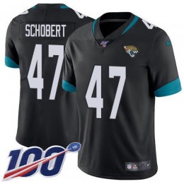 Jacksonville Jaguars #47 Joe Schobert Black Team Color Men's Stitched NFL 100th Season Vapor Untouchable Limited Jersey