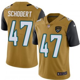 Jacksonville Jaguars #47 Joe Schobert Gold Men's Stitched NFL Limited Rush Jersey