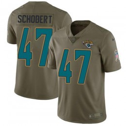Jacksonville Jaguars #47 Joe Schobert Olive Men's Stitched NFL Limited 2017 Salute To Service Jersey