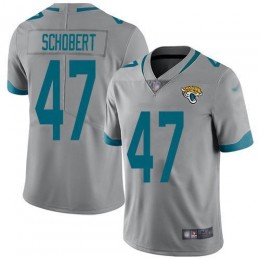 Jacksonville Jaguars #47 Joe Schobert Silver Men's Stitched NFL Limited Inverted Legend Jersey