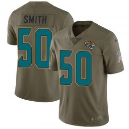 Jacksonville Jaguars #50 Telvin Smith Olive Men's Stitched NFL Limited 2017 Salute to Service Jersey