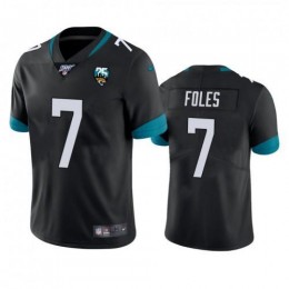Jacksonville Jaguars #7 Nick Foles Black 25th Anniversary Vapor Limited Stitched NFL 100th Season Jersey