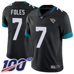 Jacksonville Jaguars #7 Nick Foles Black Team Color Men's Stitched NFL 100th Season Vapor Limited Jersey